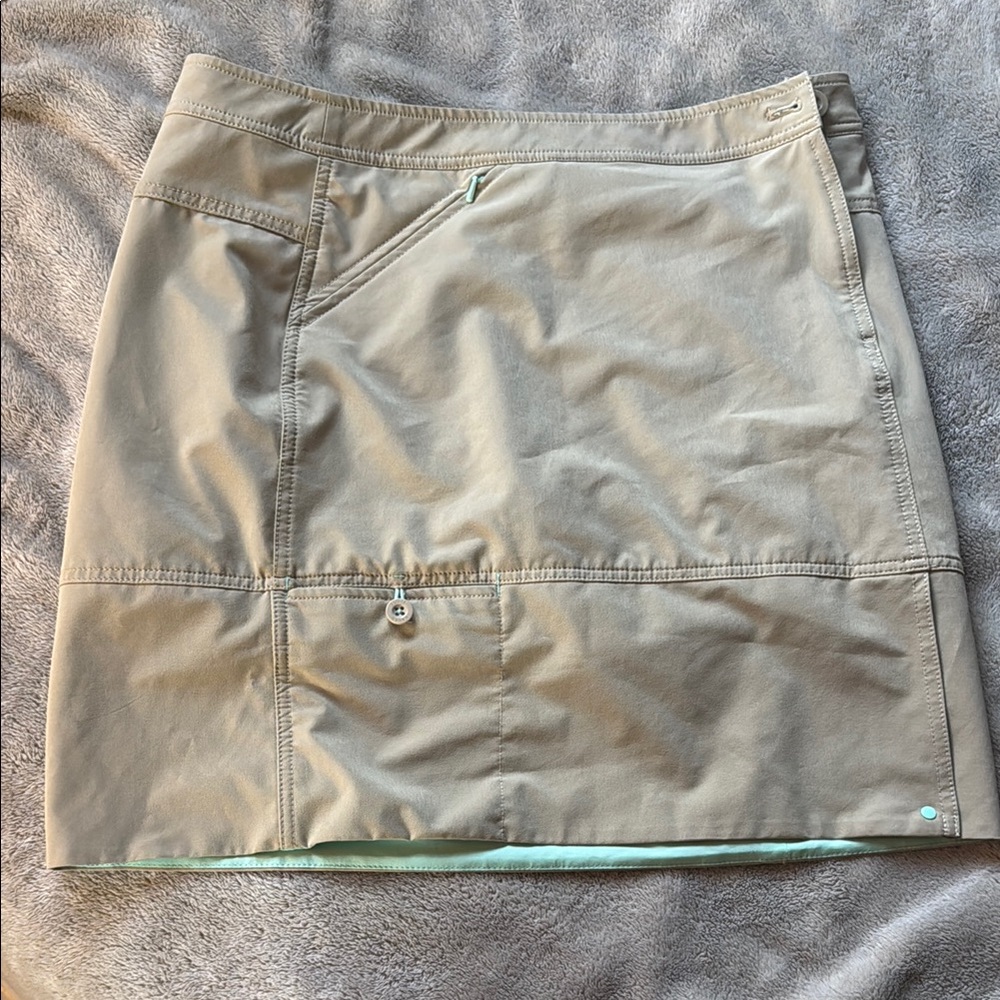 Eddie Bauer khaki and Mint Green Sport Skort